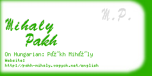 mihaly pakh business card